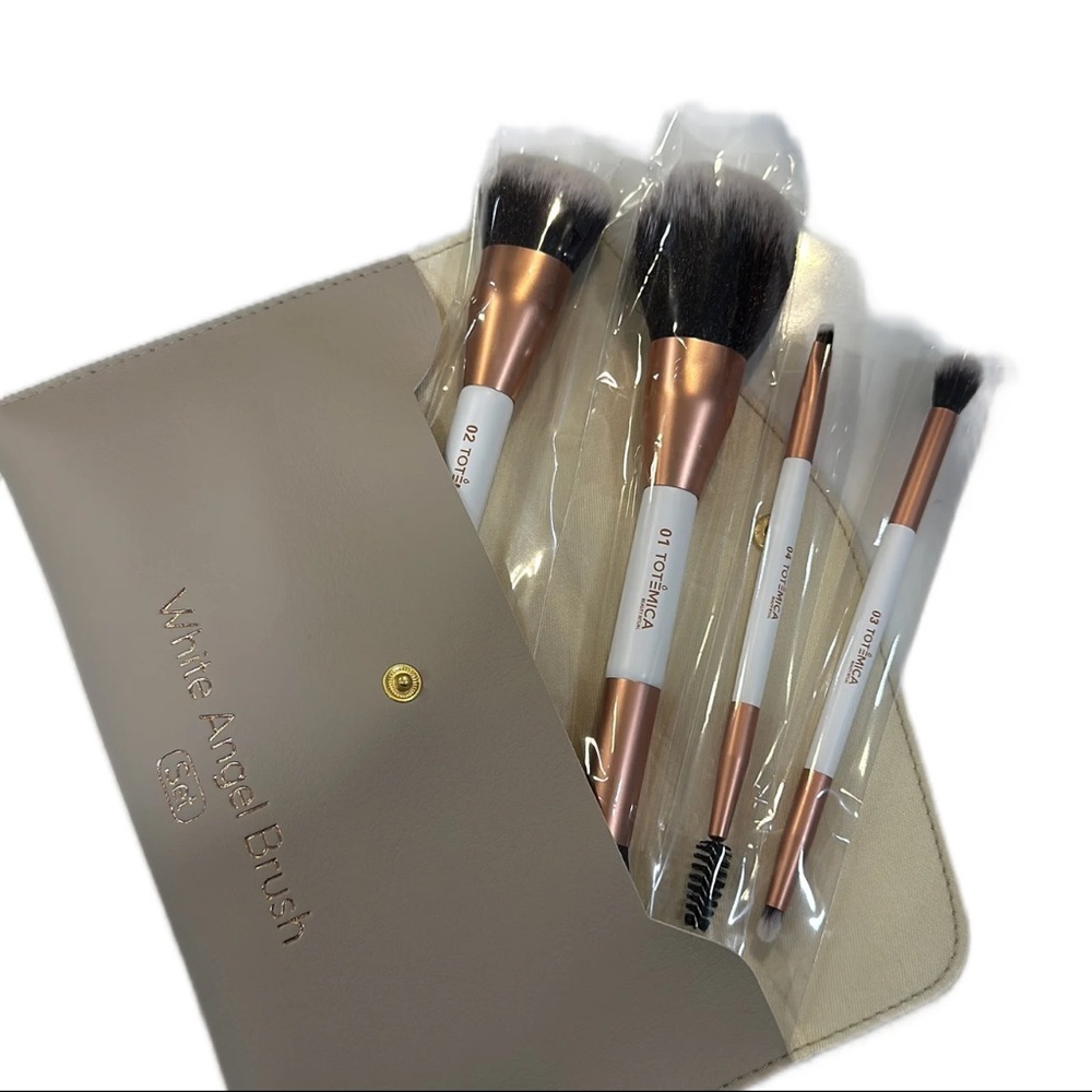 White Angel Brush Set with Case